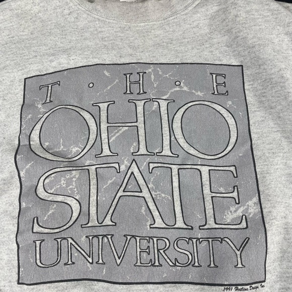 VTG The Ohio State University Women Gray Sweatshirt Made In USA Size L - Picture 2 of 9